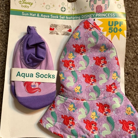 Disney Other - Disney swim hat/ aqua socks set 0-12m